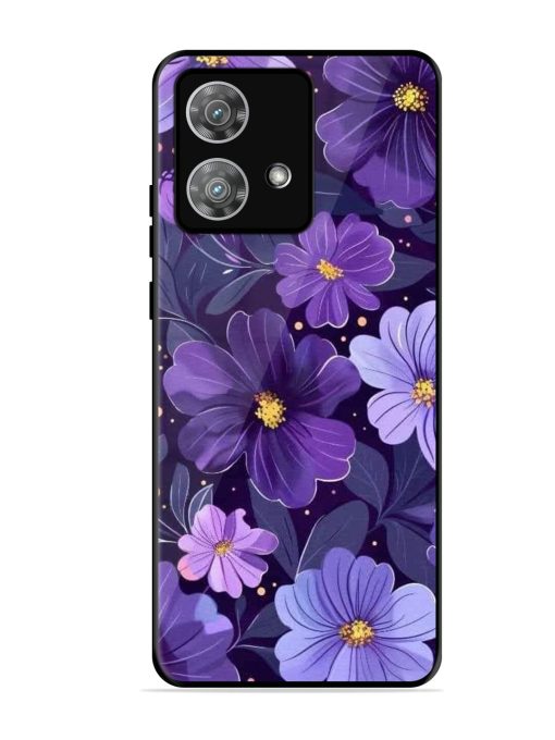 Purple Paradise Glossy Soft Edge Case for Motorola Moto Edge 40 Neo Chachhi