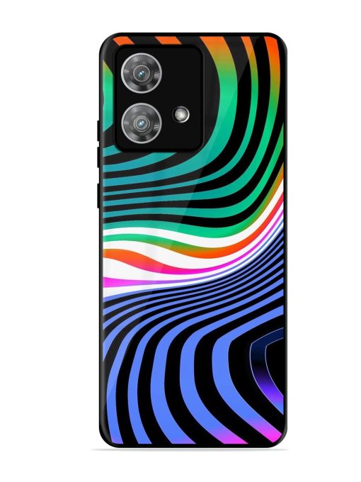 Psychedelic Waves Glossy Soft Edge Case for Motorola Moto Edge 40 Neo Chachhi