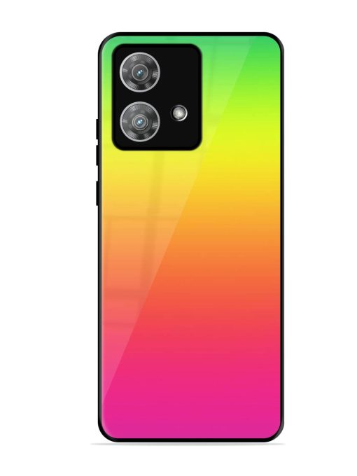 Rainbow Gradient Glossy Soft Edge Case for Motorola Moto Edge 40 Neo