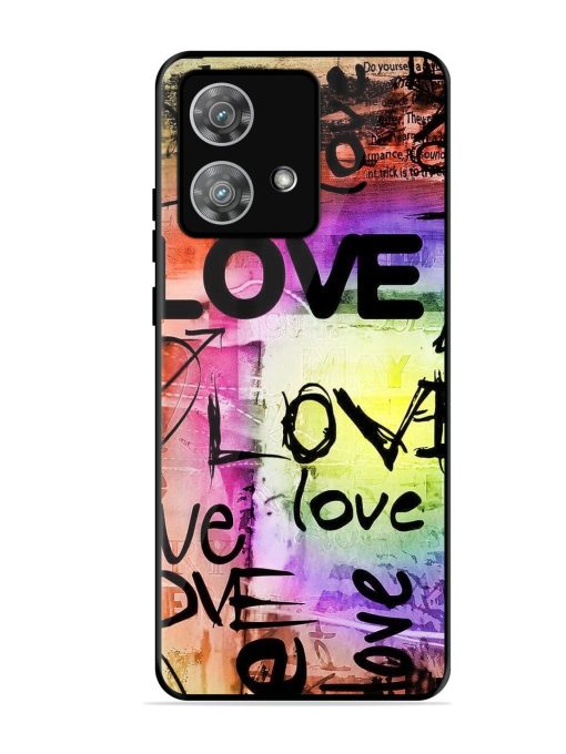 Love Graffiti Glossy Soft Edge Case for Motorola Moto Edge 40 Neo Chachhi