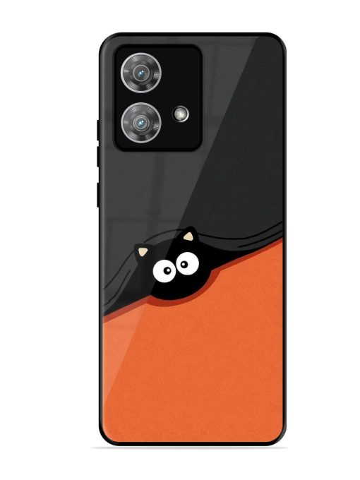Peek-A-Boo Kitty Glossy Soft Edge Case for Motorola Moto Edge 40 Neo