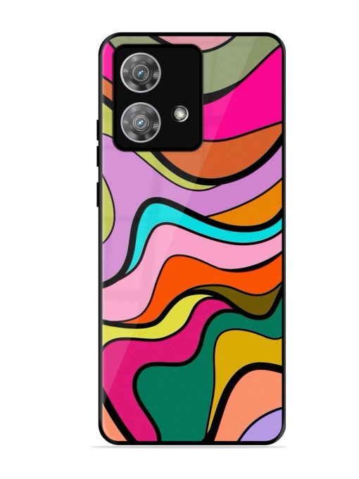 Wavy Wonder Glossy Soft Edge Case for Motorola Moto Edge 40 Neo Chachhi