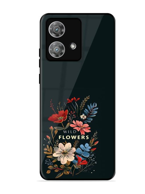 Dark Floral Glossy Soft Edge Case for Motorola Moto Edge 40 Neo Chachhi