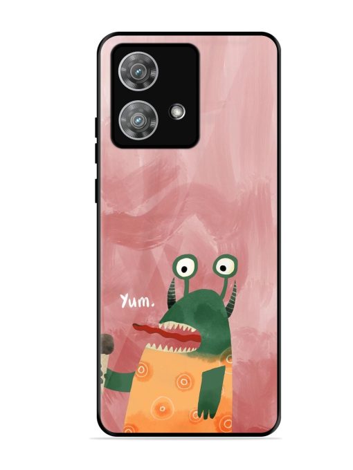 Hungry Monster Glossy Soft Edge Case for Motorola Moto Edge 40 Neo Chachhi