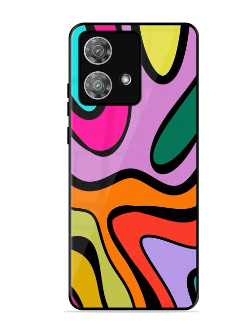 Groovy Swirls Glossy Soft Edge Case for Motorola Moto Edge 40 Neo Chachhi