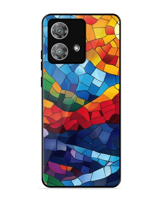 Mosaic Sunset Glossy Soft Edge Case for Motorola Moto Edge 40 Neo Chachhi