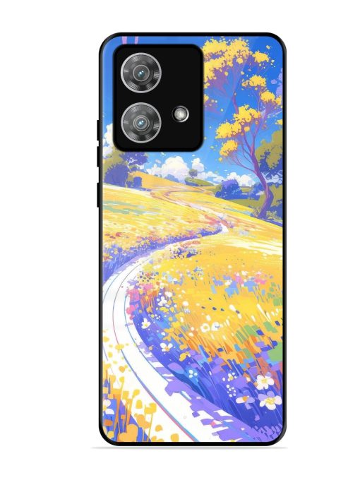 Vibrant Spring Meadow Glossy Soft Edge Case for Motorola Moto Edge 40 Neo Chachhi