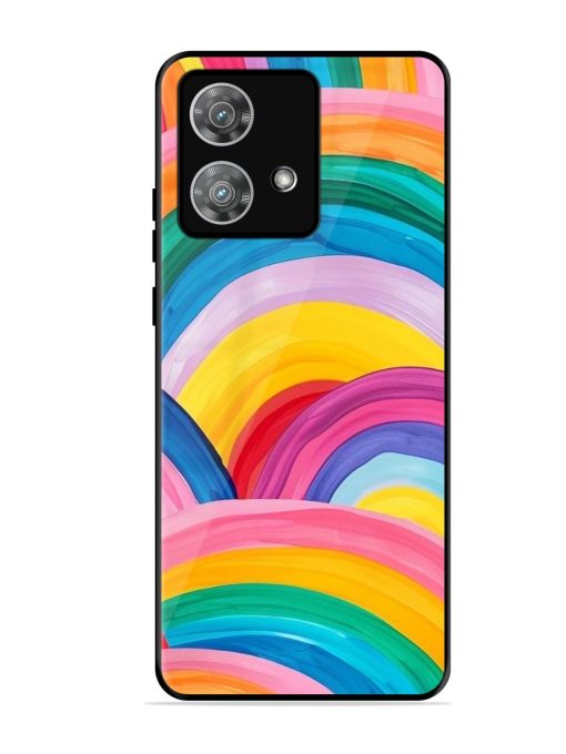 Rainbow Cascade Glossy Soft Edge Case for Motorola Moto Edge 40 Neo