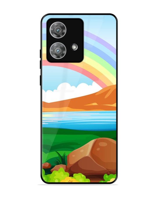 Rainbow Over The Lake Glossy Soft Edge Case for Motorola Moto Edge 40 Neo Chachhi