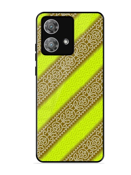 Golden Bandana Bliss Glossy Soft Edge Case for Motorola Moto Edge 40 Neo Chachhi