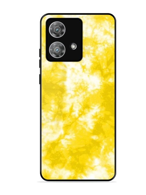 Golden Tie-Dye Twirl Glossy Soft Edge Case for Motorola Moto Edge 40 Neo Chachhi