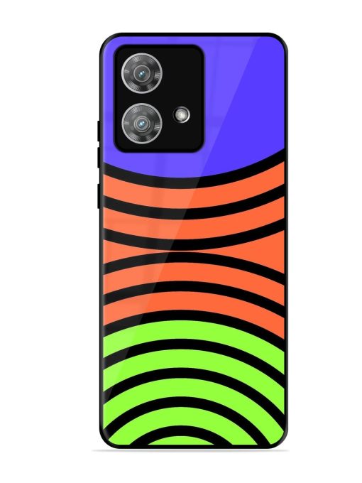 Psychedelic Stripe Symphony Glossy Soft Edge Case for Motorola Moto Edge 40 Neo