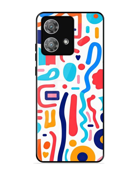 Whimsical Doodle Chaos Glossy Soft Edge Case for Motorola Moto Edge 40 Neo Chachhi