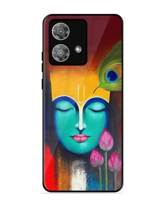 Divine Tranquility: The Face Of Krishna Glossy Soft Edge Case for Motorola Moto Edge 40 Neo Chachhi