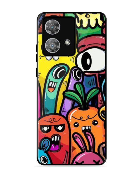 Whimsical Doodle Chaos Glossy Soft Edge Case for Motorola Moto Edge 40 Neo Chachhi