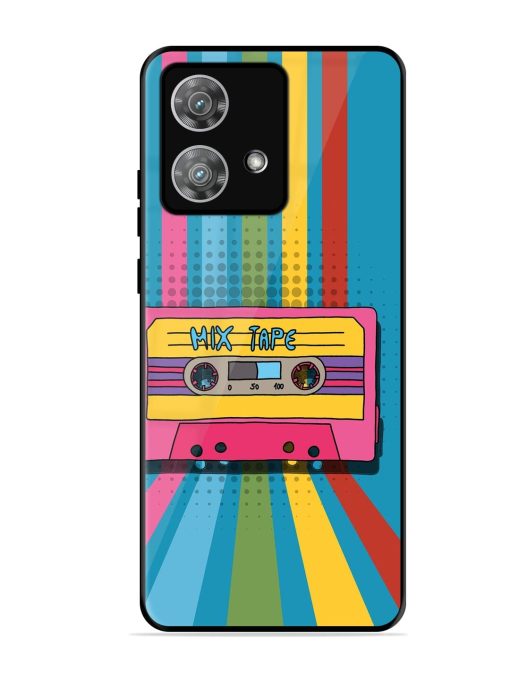 Retro Cassette Tapes Glossy Soft Edge Case for Motorola Moto Edge 40 Neo Chachhi