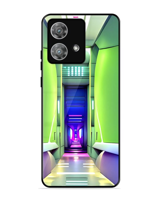 Neon Corridor Glossy Soft Edge Case for Motorola Moto Edge 40 Neo