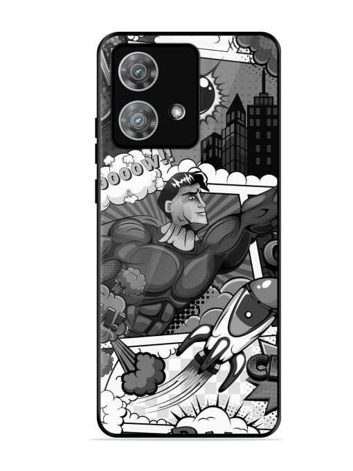 Comic Book Chaos Glossy Soft Edge Case for Motorola Moto Edge 40 Neo Chachhi