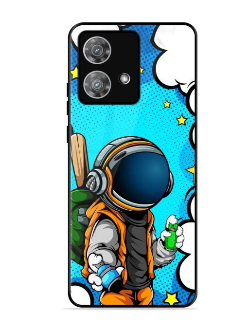 Space Graffiti Artist Glossy Soft Edge Case for Motorola Moto Edge 40 Neo Chachhi