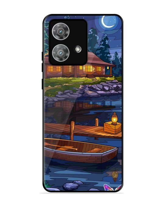 Moonlit Serenity Glossy Soft Edge Case for Motorola Moto Edge 40 Neo Chachhi