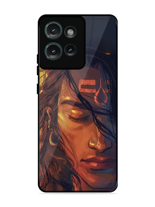 Tranquil Shiva Glossy Soft Edge Case for Motorola Moto Edge 50 (5G) Chachhi