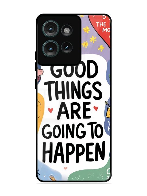 Uplifting Scribbles Glossy Soft Edge Case for Motorola Moto Edge 50 (5G) Chachhi