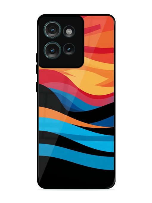 Blazing Currents Glossy Soft Edge Case for Motorola Moto Edge 50 (5G) Chachhi