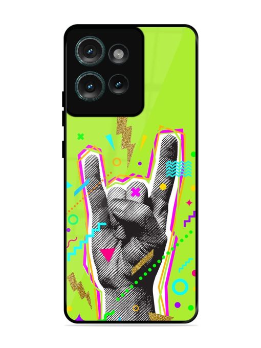 Neon Rock Glossy Soft Edge Case for Motorola Moto Edge 50 (5G) Chachhi