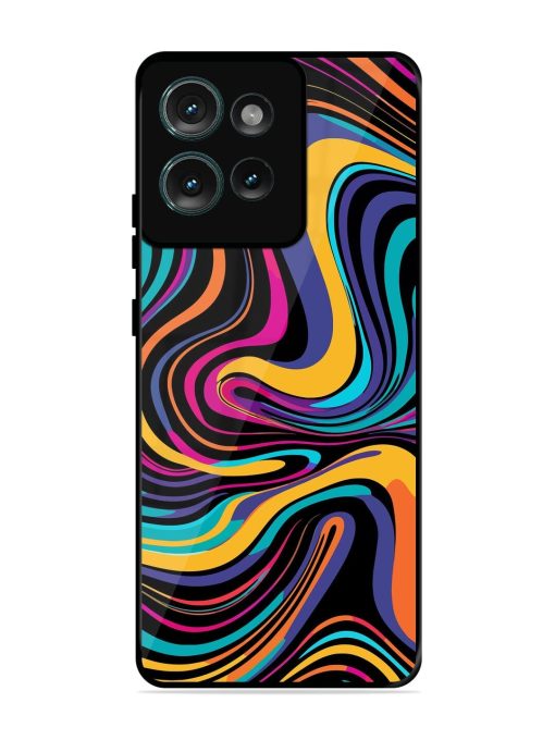 Psychedelic Swirl Glossy Soft Edge Case for Motorola Moto Edge 50 (5G) Chachhi