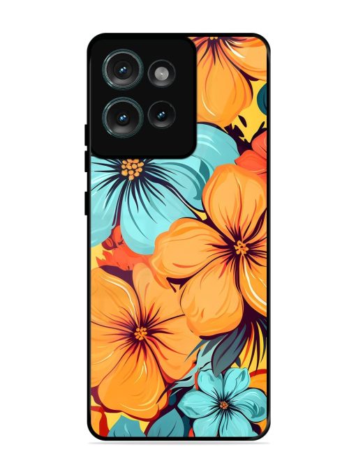 Tropical Bloom Glossy Soft Edge Case for Motorola Moto Edge 50 (5G) Chachhi