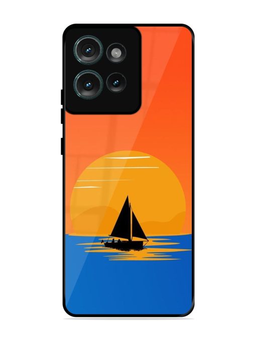 Sunset Sail Glossy Soft Edge Case for Motorola Moto Edge 50 (5G) Chachhi