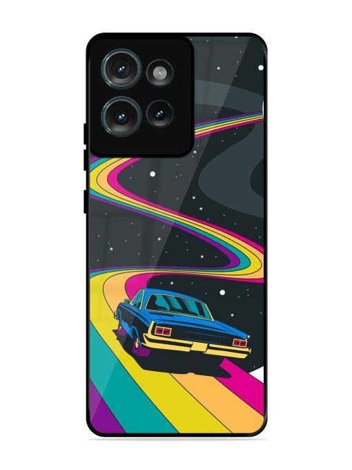 Rainbow Road Glossy Soft Edge Case for Motorola Moto Edge 50 (5G) Chachhi