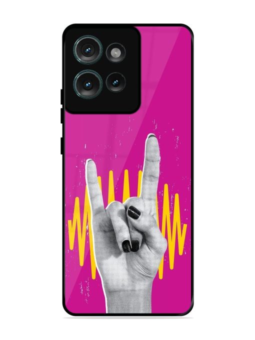 Rock Hand Glossy Soft Edge Case for Motorola Moto Edge 50 (5G)