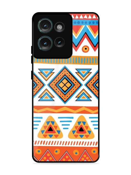 Vibrant Tribal Pattern Glossy Soft Edge Case for Motorola Moto Edge 50 (5G) Chachhi