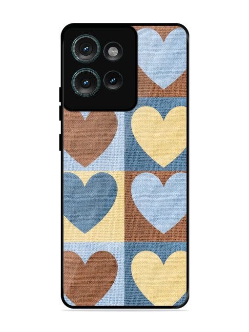 Hearts On Canvas Glossy Soft Edge Case for Motorola Moto Edge 50 (5G) Chachhi