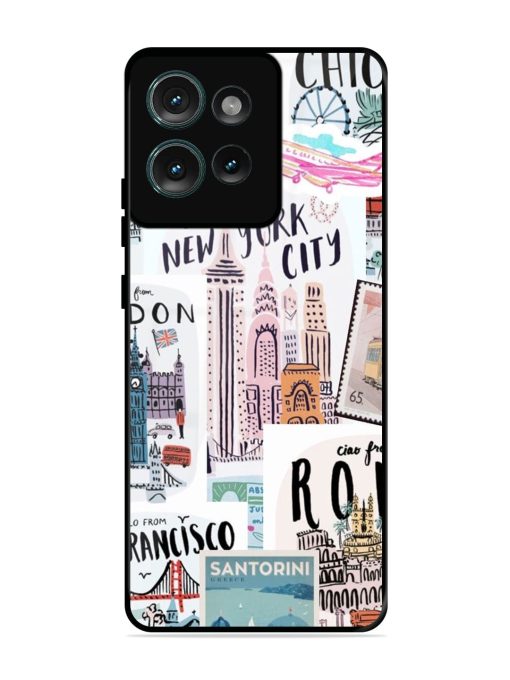 Travelogue Glossy Soft Edge Case for Motorola Moto Edge 50 (5G)