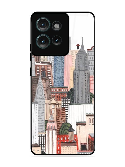 Cityscape Dreams Glossy Soft Edge Case for Motorola Moto Edge 50 (5G) Chachhi