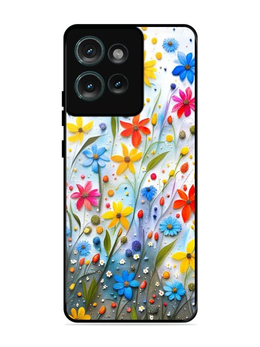 Vibrant Floral Glossy Soft Edge Case for Motorola Moto Edge 50 (5G)