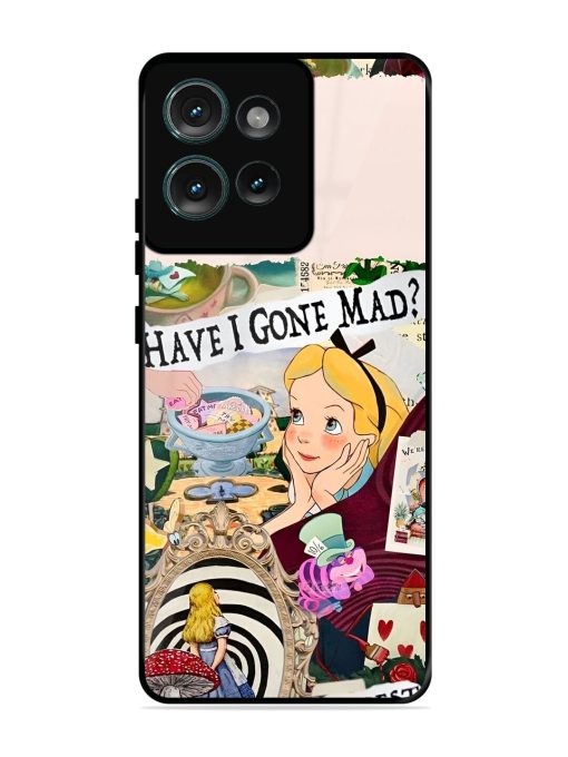 Mad Hatter'S Collage Glossy Soft Edge Case for Motorola Moto Edge 50 (5G)