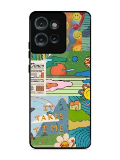 Groovy Vibes Glossy Soft Edge Case for Motorola Moto Edge 50 (5G)