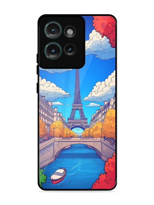 Parisian Panorama Glossy Soft Edge Case for Motorola Moto Edge 50 (5G) Chachhi