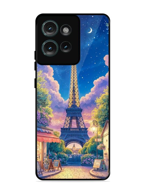 Twilight In Paris Glossy Soft Edge Case for Motorola Moto Edge 50 (5G)