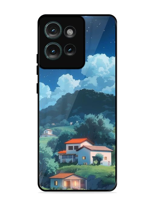Peaceful Nightscape Glossy Soft Edge Case for Motorola Moto Edge 50 (5G)