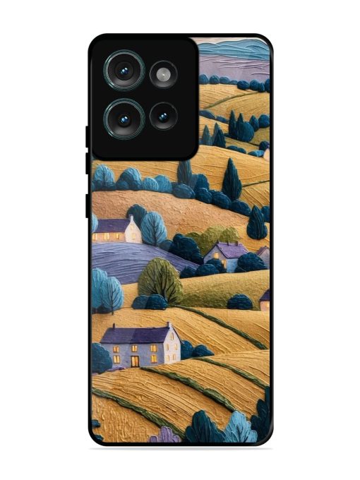 Rolling Hilltop Haven Glossy Soft Edge Case for Motorola Moto Edge 50 (5G)