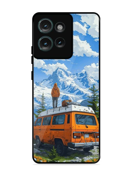 Mountaintop Solitude Glossy Soft Edge Case for Motorola Moto Edge 50 (5G)