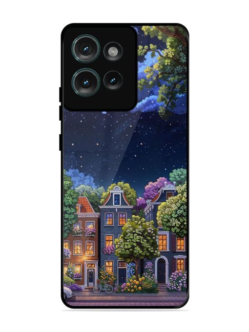 Moonlit Streets Glossy Soft Edge Case for Motorola Moto Edge 50 (5G) Chachhi