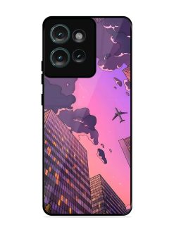 Urban Twilight Glossy Soft Edge Case for Motorola Moto Edge 50 (5G)