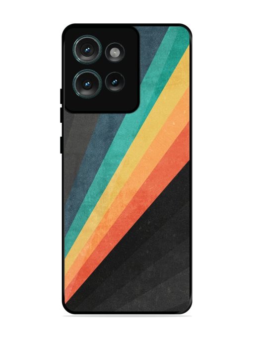 Retro Spectrum Glossy Soft Edge Case for Motorola Moto Edge 50 (5G)