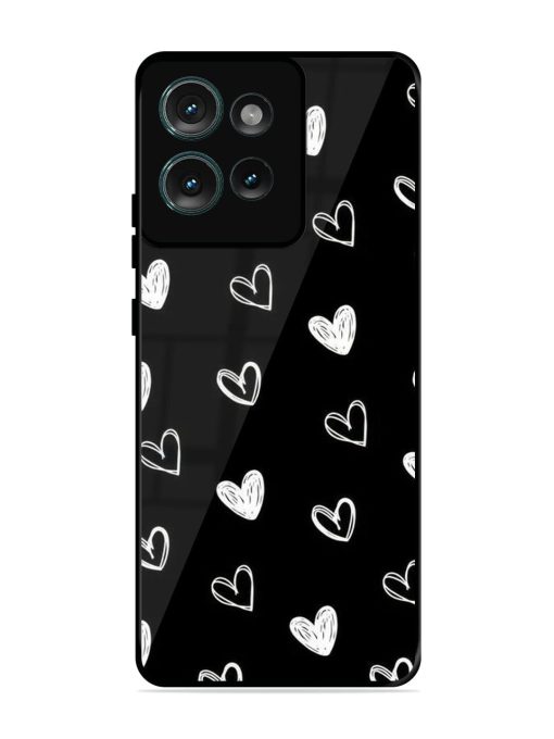 Scattered Hearts Glossy Soft Edge Case for Motorola Moto Edge 50 (5G)