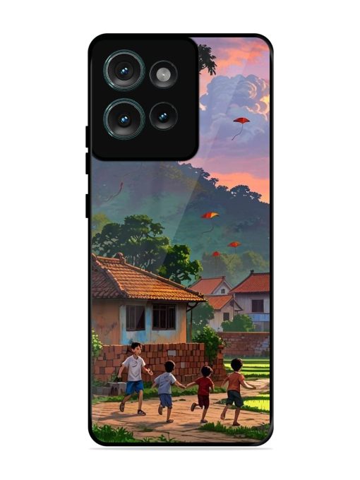 Sunset Play Glossy Soft Edge Case for Motorola Moto Edge 50 (5G) Chachhi